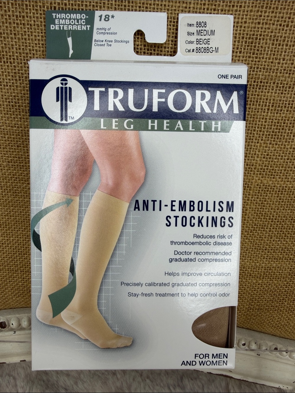 Truform Anti-Embolism Stockings for Men - Beige